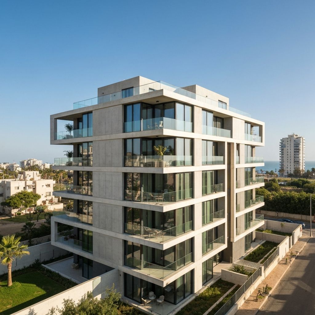 בניין מודרני מנוהל על ידי ראששקט